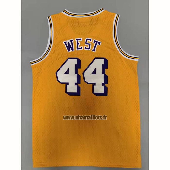 Maillot Los Angeles Lakers Jerry West NO 44 Mitchell & Ness 1971-72 Jaune